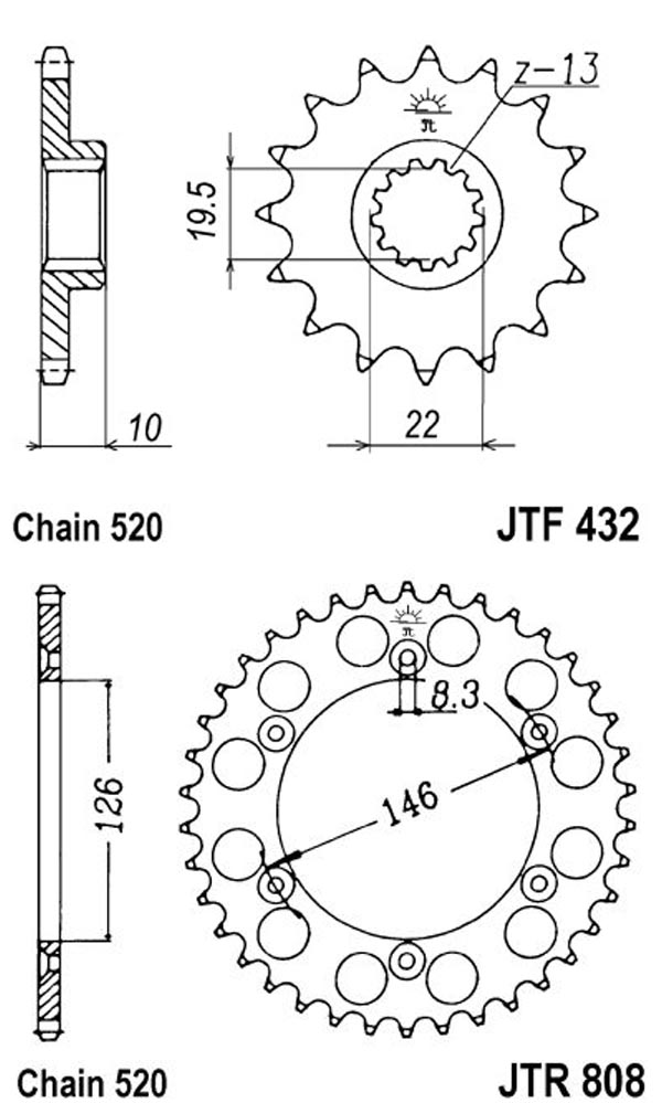 Звезда передняя DCF 432.13 Suzuki RM250 - Звезды SIAM - цепи и звезды - Мотозапчасти - Интернет-магазин мотоэкипировки и мотозапчастей MотоГанза