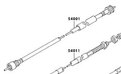 KAWASAKI оригинал Трос cпидометра KLE400 99/KLE500 00 - KAWASAKI ТРОСИКИ - прочее - Мотозапчасти - Интернет-магазин мотоэкипировки и мотозапчастей MотоГанза