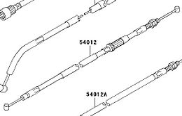 KAWASAKI оригинал Трос возврата KLE400 99/KLE500 00 - KAWASAKI ТРОСИКИ - прочее - Мотозапчасти - Интернет-магазин мотоэкипировки и мотозапчастей MотоГанза