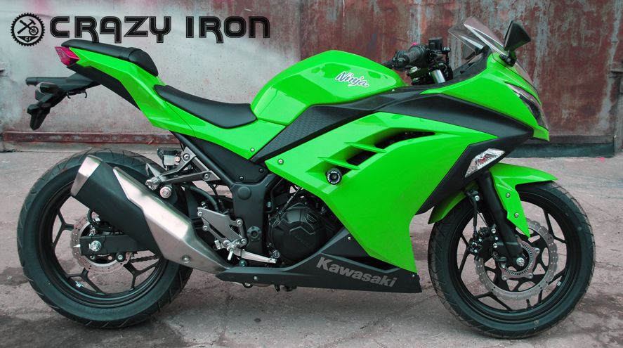 Слайдеры Kawasaki Ninja 300R от `13- - CRAZY IRON - Дуги и защита - Аксессуары - Интернет-магазин мотоэкипировки и мотозапчастей MотоГанза