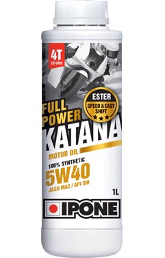 Масло 4Т FULL POWER KATANA 5W40 1 л синтетическое - IPONE - масла и жидкости - Мотозапчасти - Интернет-магазин мотоэкипировки и мотозапчастей MотоГанза