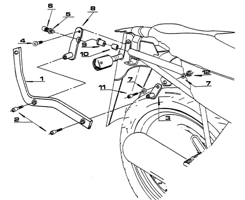 KAPPA K3250 Крепеж заднего кофра YAMAHA XJ600 (91-03) - KAPPA Крепления кофров - кофры и сумки - Аксессуары - Интернет-магазин мотоэкипировки и мотозапчастей MотоГанза