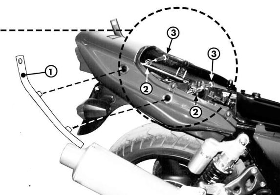 KAPPA K4330 Крепеж кофра KAWASAKI ZRX 1100/1200 - KAPPA Крепления кофров - кофры и сумки - Аксессуары - Интернет-магазин мотоэкипировки и мотозапчастей MотоГанза