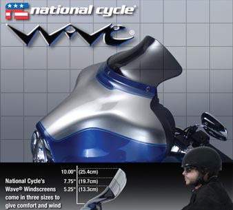 N27403 Лобовое стекло WAVE низкое, темно-тонированное для HD FLH - NATIONAL CYCLE - Аксессуары - Интернет-магазин мотоэкипировки и мотозапчастей MотоГанза