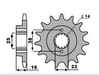 PBR Звезда передняя 490BL C15 - Звезды PBR - цепи и звезды - Мотозапчасти - Интернет-магазин мотоэкипировки и мотозапчастей MотоГанза