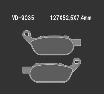 Тормозные колодки VESRAH VD 9035 - VESRAH дисковые - тормозные колодки - Мотозапчасти - Интернет-магазин мотоэкипировки и мотозапчастей MотоГанза