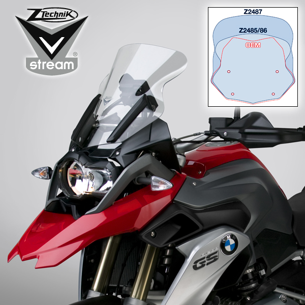 Z2486 Лобовое стекло прозрачное  VSTREAM низкое для BMW R1200GS LC - ZTECHNIK - Аксессуары - Интернет-магазин мотоэкипировки и мотозапчастей MотоГанза