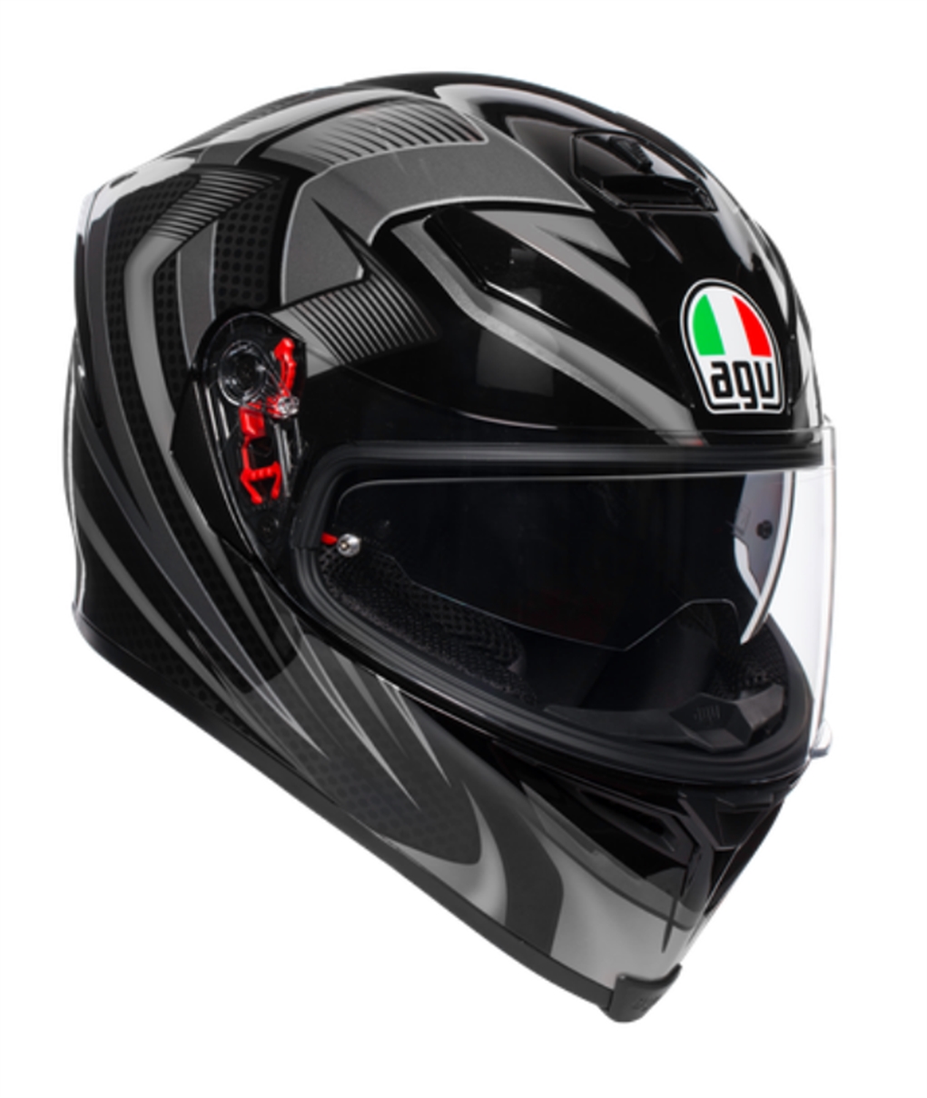 AGV Шлем K-5 S HURRICANE 2.0 черный/серебристый - AGV - Мотошлемы - Интернет-магазин мотоэкипировки и мотозапчастей MотоГанза
