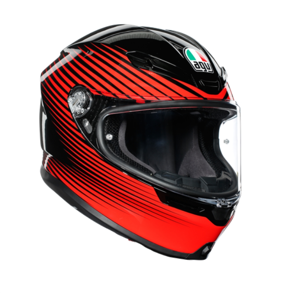 AGV Шлем K6 RUSH черно-красный - AGV - Мотошлемы - Интернет-магазин мотоэкипировки и мотозапчастей MотоГанза