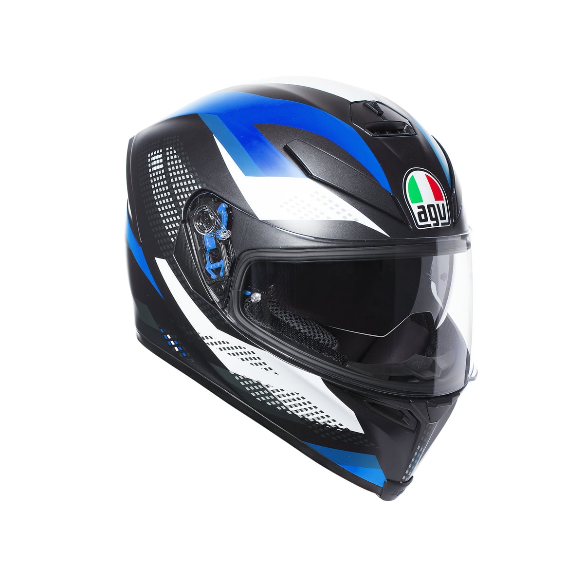 AGV Шлем K-5 S матовый черно-бело-синий - AGV - Мотошлемы - Интернет-магазин мотоэкипировки и мотозапчастей MотоГанза