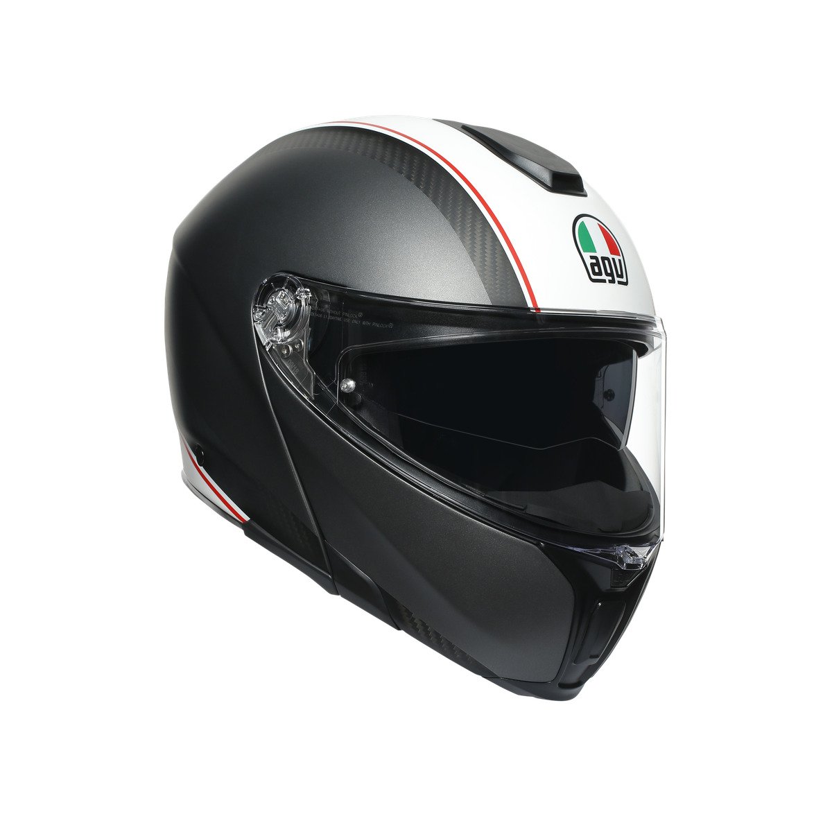 AGV Шлем SPORTMODULAR COVER MATT черный матовый/белый - AGV - Мотошлемы - Интернет-магазин мотоэкипировки и мотозапчастей MотоГанза