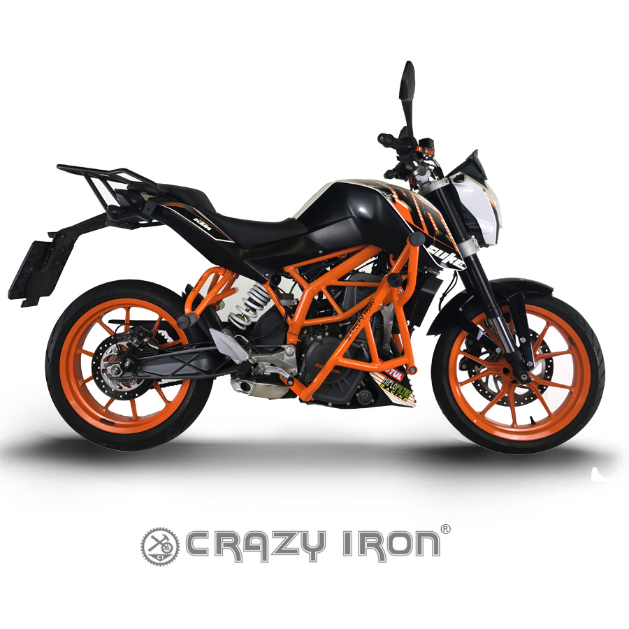 CRAZY IRON Клетка PRO KTM Duke125/300/390 до`16 оранжевая - CRAZY IRON - Дуги и защита - Аксессуары - Интернет-магазин мотоэкипировки и мотозапчастей MотоГанза
