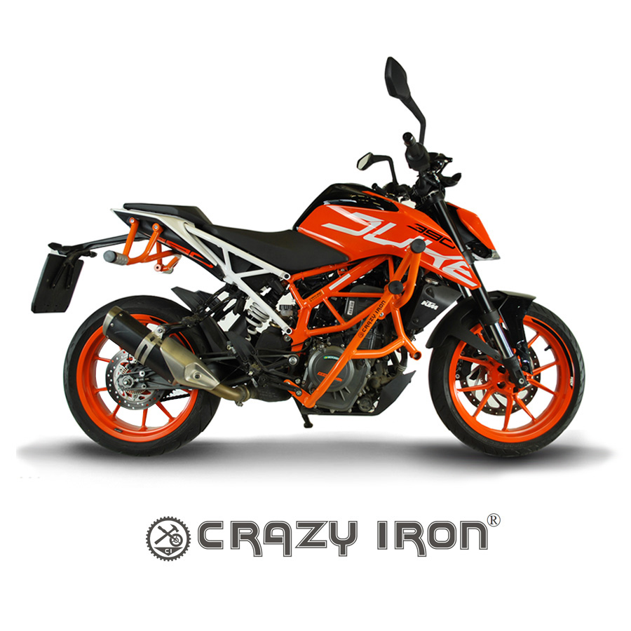CRAZY IRON Клетка PRO KTM Duke125/300/390 до`17 оранжевая - CRAZY IRON - Дуги и защита - Аксессуары - Интернет-магазин мотоэкипировки и мотозапчастей MотоГанза