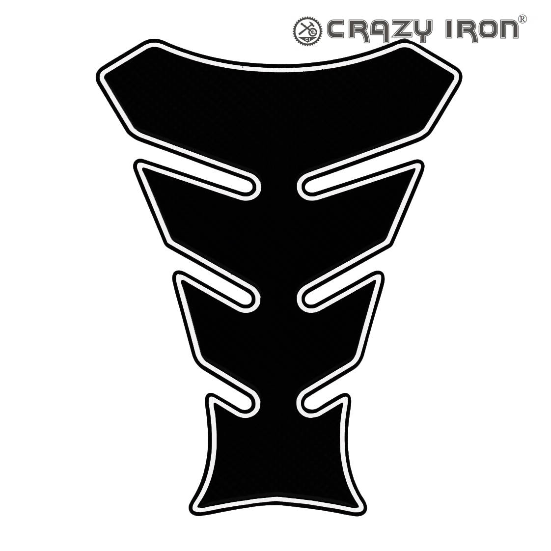 CRAZY IRON Наклейка на бак #2 черная - прочее - Аксессуары - Интернет-магазин мотоэкипировки и мотозапчастей MотоГанза