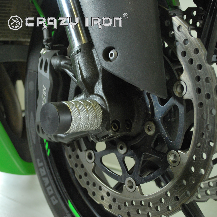 CRAZY IRON Пеги в ось переднего колеса KAWASAKI ZX6R `07-`08 - CRAZY IRON - Дуги и защита - Аксессуары - Интернет-магазин мотоэкипировки и мотозапчастей MотоГанза