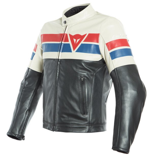 DAINESE Куртка кожаная 8-TRACK 418 черный/белый/красный - DAINESE Куртки - куртки - Мотоэкипировка - Интернет-магазин мотоэкипировки и мотозапчастей MотоГанза