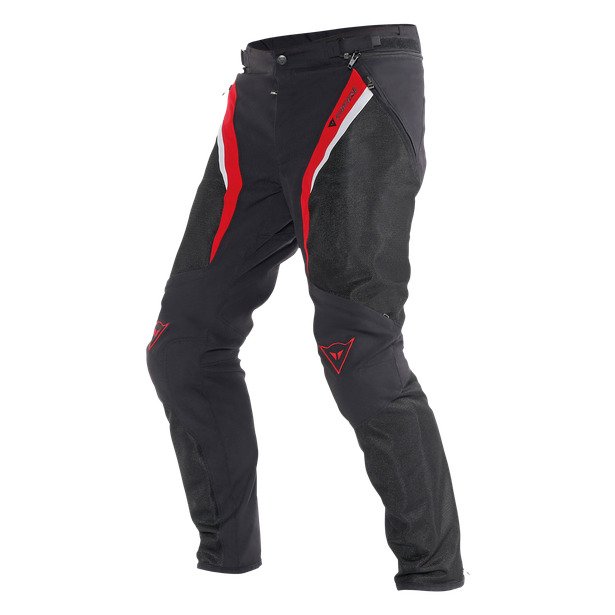 DAINESE Брюки ткань DRAKE SUPER AIR TEX черно-бело-красные - DAINESE Брюки - штаны - Мотоэкипировка - Интернет-магазин мотоэкипировки и мотозапчастей MотоГанза