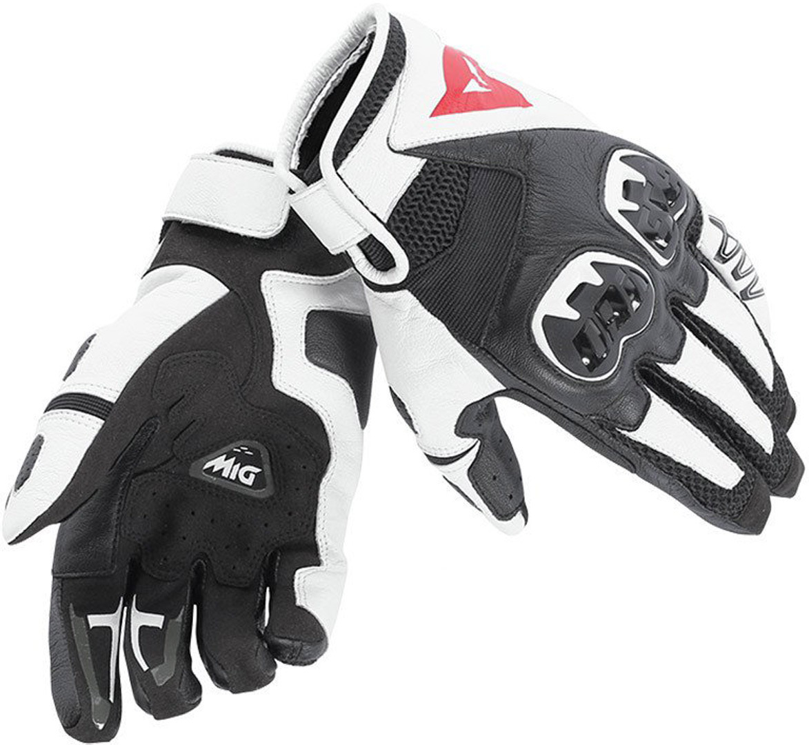 DAINESE Перчатки MIG C2 UNISEX O45 черно-белые - DAINESE Перчатки - перчатки - Мотоэкипировка - Интернет-магазин мотоэкипировки и мотозапчастей MотоГанза