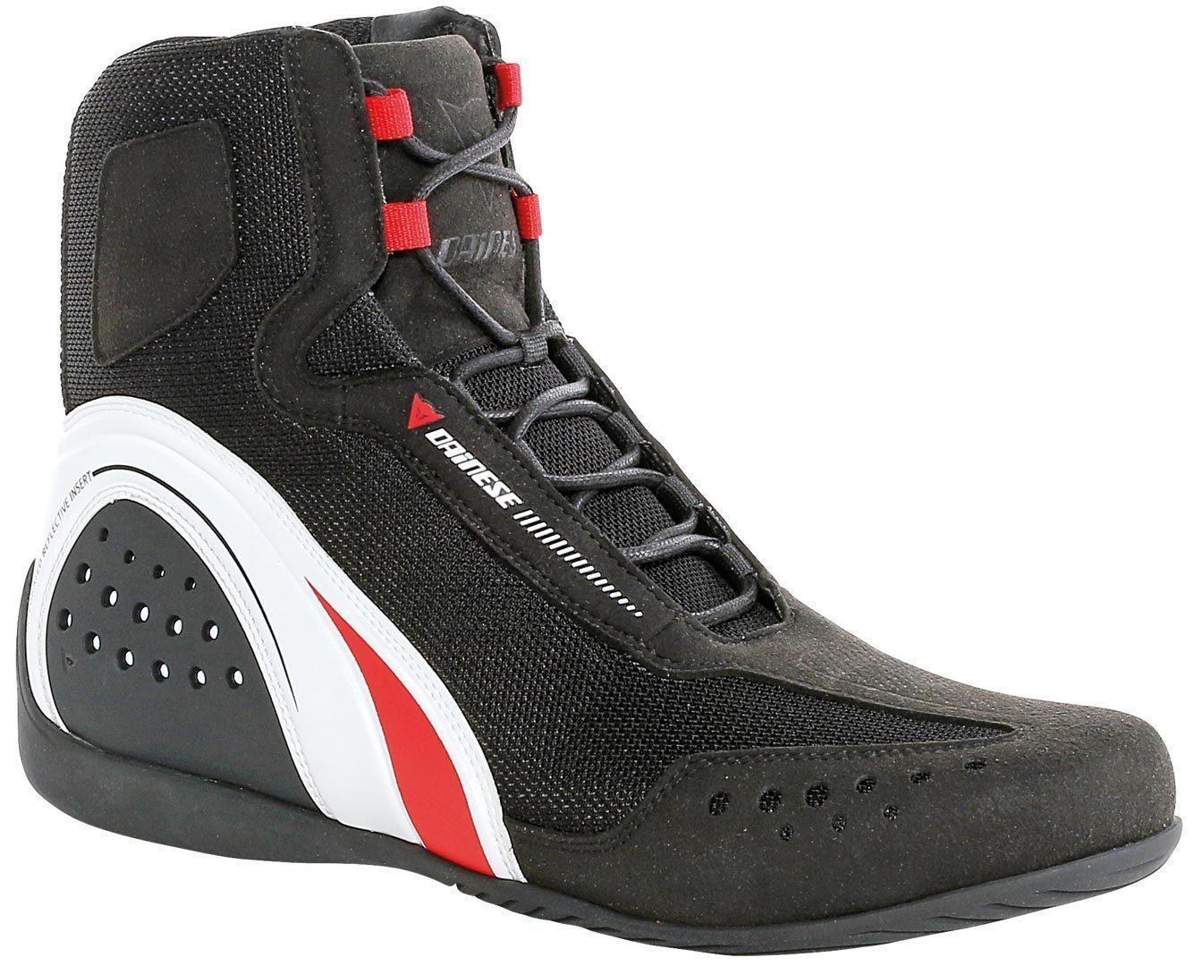DAINESE Ботинки MOTORSHOE D-WP 858 черно-бело-красные - DAINESE Ботинки - боты - Мотоэкипировка - Интернет-магазин мотоэкипировки и мотозапчастей MотоГанза