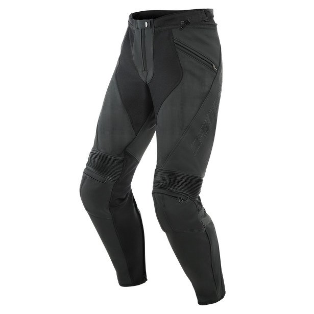 DAINESE Брюки кожаные PONY 3 076 черные перфорированные - DAINESE Брюки - штаны - Мотоэкипировка - Интернет-магазин мотоэкипировки и мотозапчастей MотоГанза