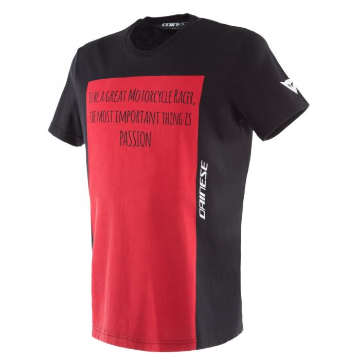 DAINESE Футболка RACER PASSION 606 черно-красная - DAINESE Термобелье и футболки - прочее - Мотоэкипировка - Интернет-магазин мотоэкипировки и мотозапчастей MотоГанза