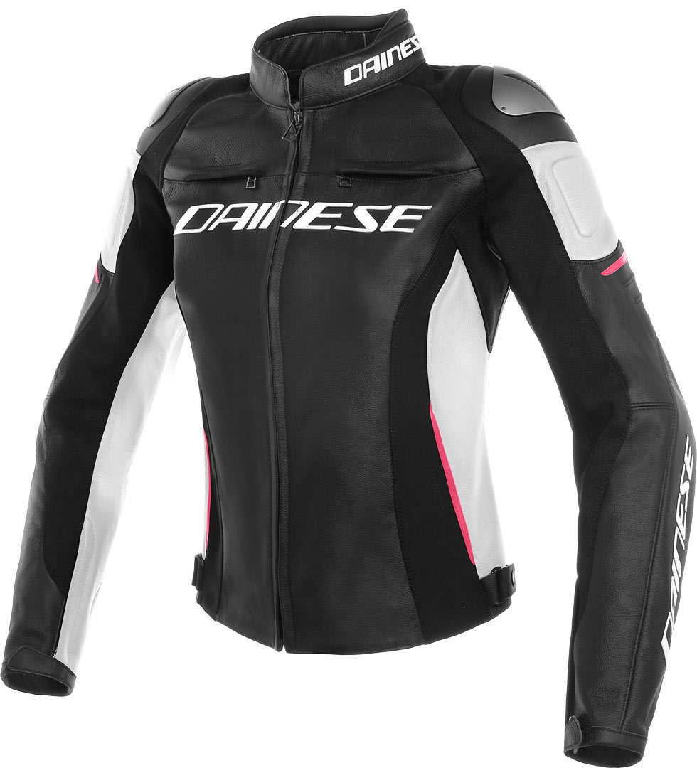 DAINESE Куртка RACING 3 T76 женская черно-бело-розовая (фуксия) - DAINESE Куртки - куртки - Мотоэкипировка - Интернет-магазин мотоэкипировки и мотозапчастей MотоГанза