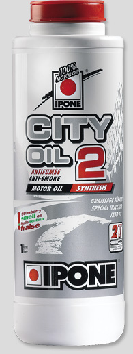 Масло 2T CITY OIL 2 - 1литр (с запахом клубники, полусинтетика) - IPONE - масла и жидкости - Мотозапчасти - Интернет-магазин мотоэкипировки и мотозапчастей MотоГанза