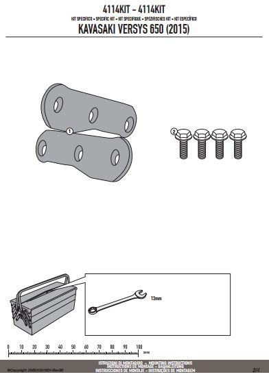KAPPA 4114KIT доп. комплект крепежа KLX4114 - KAPPA Крепления кофров - кофры и сумки - Аксессуары - Интернет-магазин мотоэкипировки и мотозапчастей MотоГанза