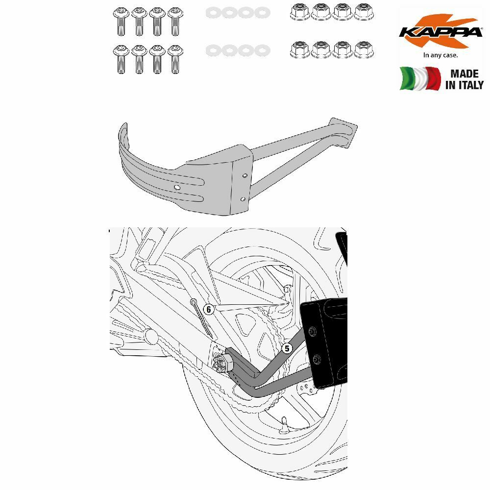 KAPPA RM4114KITK Крепеж хагера для KAWASAKI VERSYS 650 (15-19) - KAPPA Запчасти и аксессуары - кофры и сумки - Аксессуары - Интернет-магазин мотоэкипировки и мотозапчастей MотоГанза