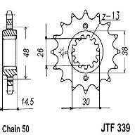 Звезда передняя DCF 339.17