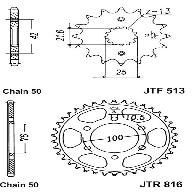 Звезда передняя DCF 513.15 GSX1100F 88