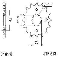 Звезда передняя DCF 513.17