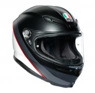 AGV Шлем K6 MINIMAL матовый черно/бело/красный
