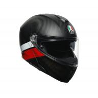 AGV Шлем SPORTMODULAR LAYER карбон/красный/белый