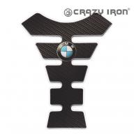 CRAZY IRON Наклейка на бак BMW ч/б (текстура карбон)