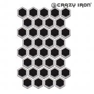 CRAZY IRON Наклейка на бак HONEY черная (текстура карбона)