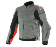 DAINESE Куртка кожаная SUPER RACE 89C темно-серая/черная/красная