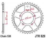 JT Звезда задняя JTR829.45