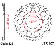 JT Звезда задняя JTR807.44