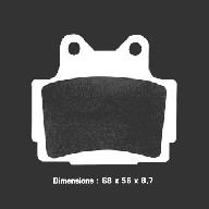 Тормозные колодки Nissin 2P-209NS(240)