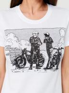 Футболка женская VolgaWear Caferacer communty белая