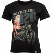 VolgaWear Футболка Мотосезон женская черная
