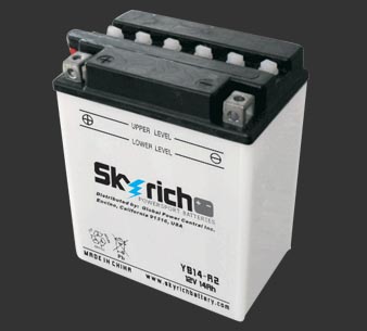 Аккумулятор SKYRICH YB14-A2 - Аккумуляторы SKYRICH - аккумуляторы - Мотозапчасти - Интернет-магазин мотоэкипировки и мотозапчастей MотоГанза