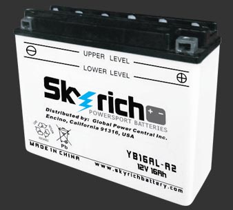 Аккумулятор SKYRICH YB16AL-A2 - Аккумуляторы SKYRICH - аккумуляторы - Мотозапчасти - Интернет-магазин мотоэкипировки и мотозапчастей MотоГанза