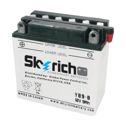 Аккумулятор SKYRICH YB9-B - Аккумуляторы SKYRICH - аккумуляторы - Мотозапчасти - Интернет-магазин мотоэкипировки и мотозапчастей MотоГанза