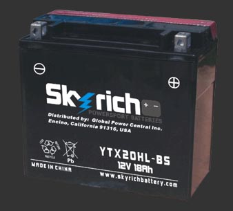 Аккумулятор SKYRICH YTX20HL-BS - Аккумуляторы SKYRICH - аккумуляторы - Мотозапчасти - Интернет-магазин мотоэкипировки и мотозапчастей MотоГанза