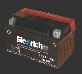 Аккумулятор SKYRICH YTX7A-BS - Аккумуляторы SKYRICH - аккумуляторы - Мотозапчасти - Интернет-магазин мотоэкипировки и мотозапчастей MотоГанза