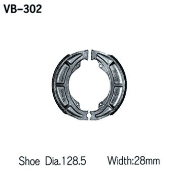 Тормозные колодки VESRAH VB 302 - VESRAH барабанные - тормозные колодки - Мотозапчасти - Интернет-магазин мотоэкипировки и мотозапчастей MотоГанза