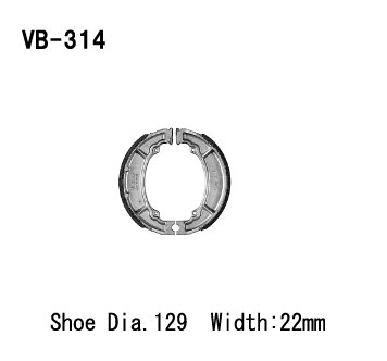 Тормозные колодки VESRAH VB 314 - VESRAH барабанные - тормозные колодки - Мотозапчасти - Интернет-магазин мотоэкипировки и мотозапчастей MотоГанза