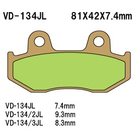 Тормозные колодки VD 134/3JL - VESRAH дисковые - тормозные колодки - Мотозапчасти - Интернет-магазин мотоэкипировки и мотозапчастей MотоГанза